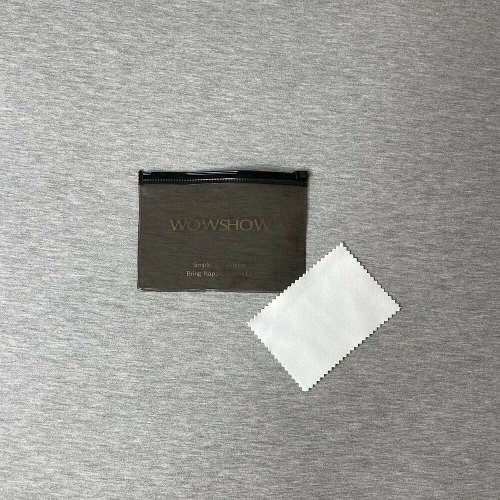 Wowshow 4” x 5” Small Gift Plastic Zip Pouch Bag with Polishing Cloth 2 PCS. Set